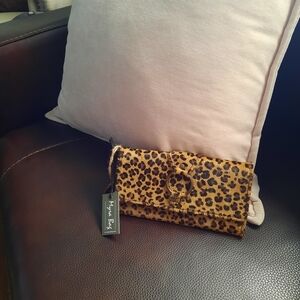 Myra Bag Leopard Print Wallet - Brown and Black